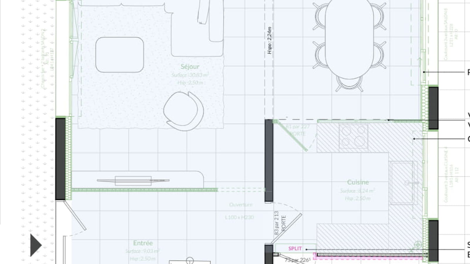 Plan rez-de-chaussée projet 