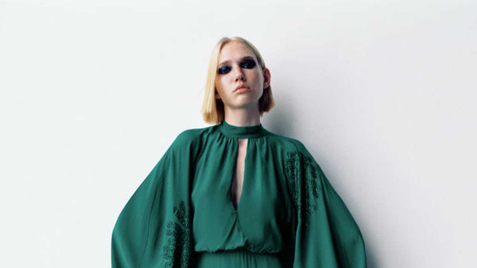 Robe vert émeraude Zara 