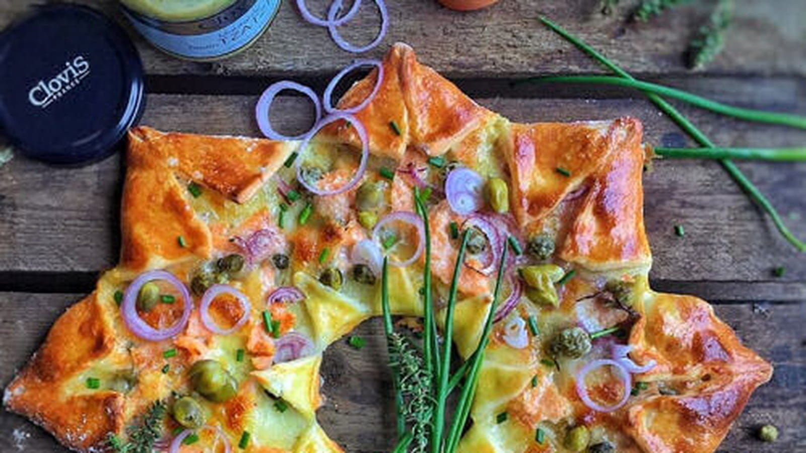 Pizza étoile au saumon
