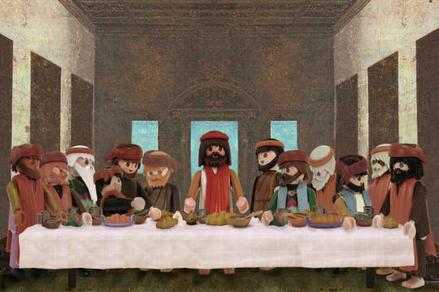 La cène version Playmobil par Richard Unglik