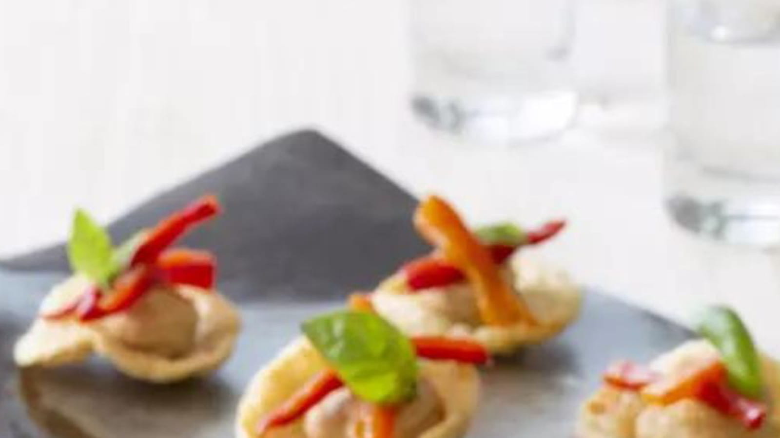 Toast houmous aux poivrons