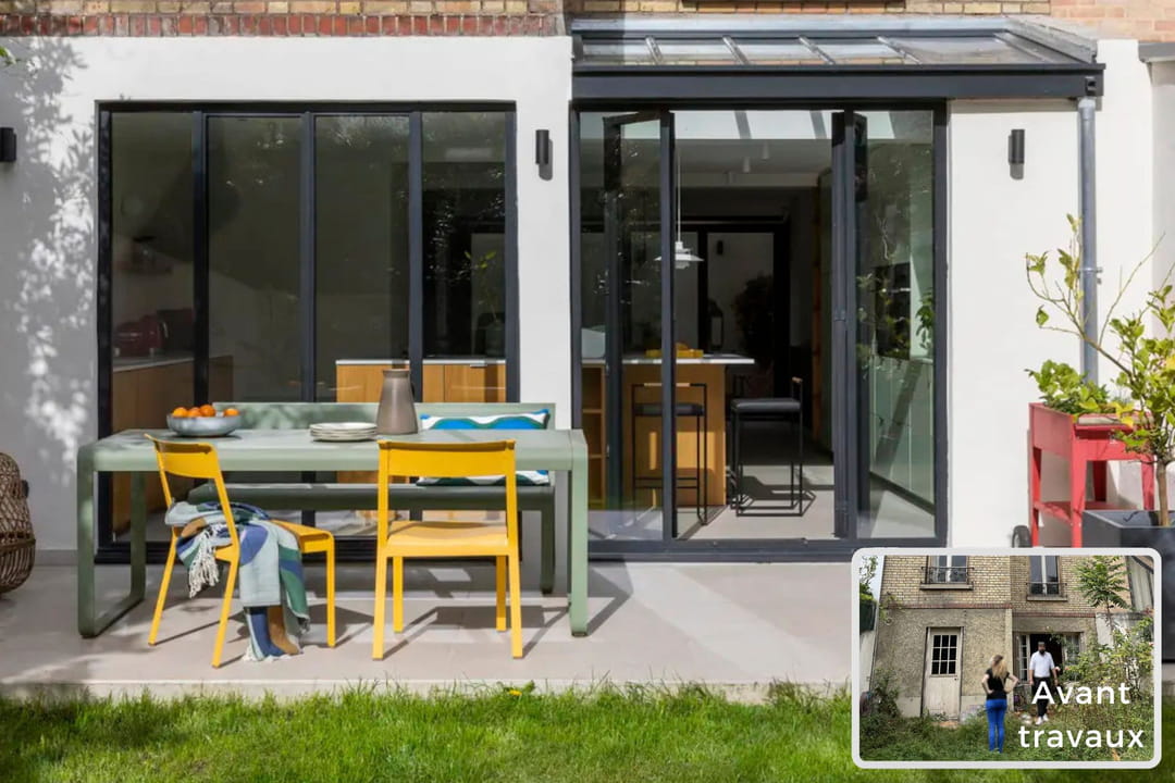 A dilapidated building transformed into a bright family home