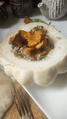 Pâtisson farci à la chair à saucisse et aux girolles : Etape 4