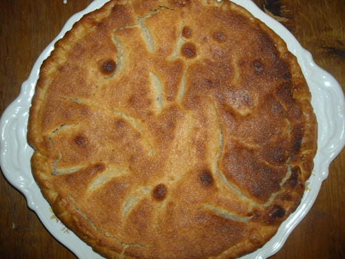 Tarte crémeuse aux pommes et poires