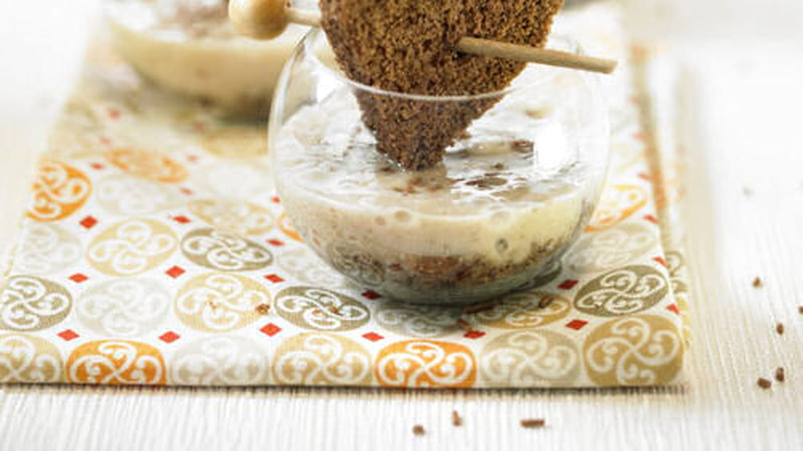 Mini mousse banane et son coeur moelleux au chocolat
