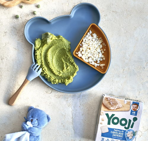 Crème de petit pois et cabillaud dès 6 mois