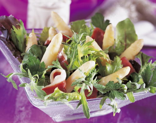 Salade gourmande magret et asperges