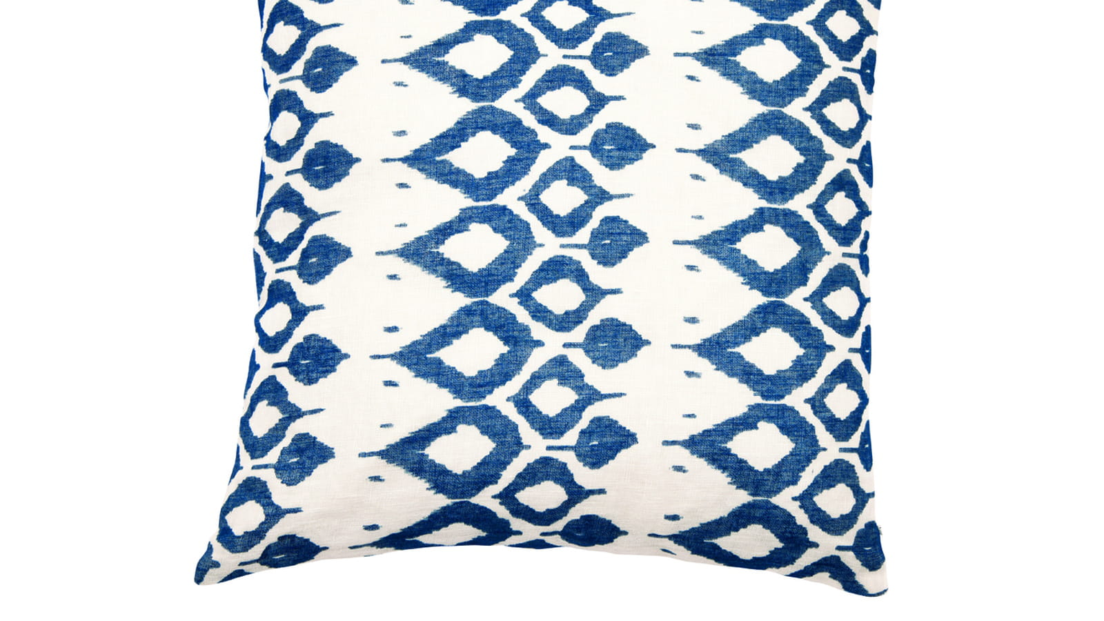 Coussin écru et bleu foncé Monoprix