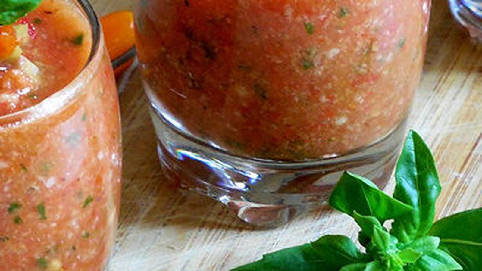 Gaspacho poivrons et piment