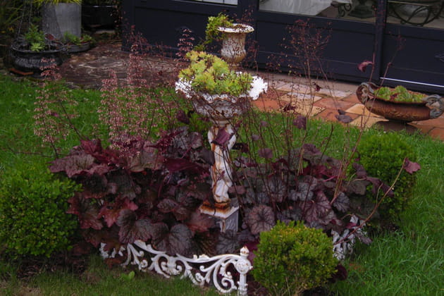 Carré discipliné de buis et d'heuchères