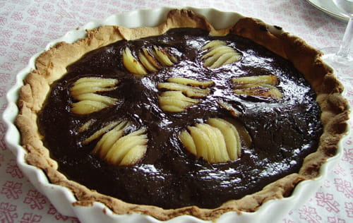 Tarte poire chocolat au café