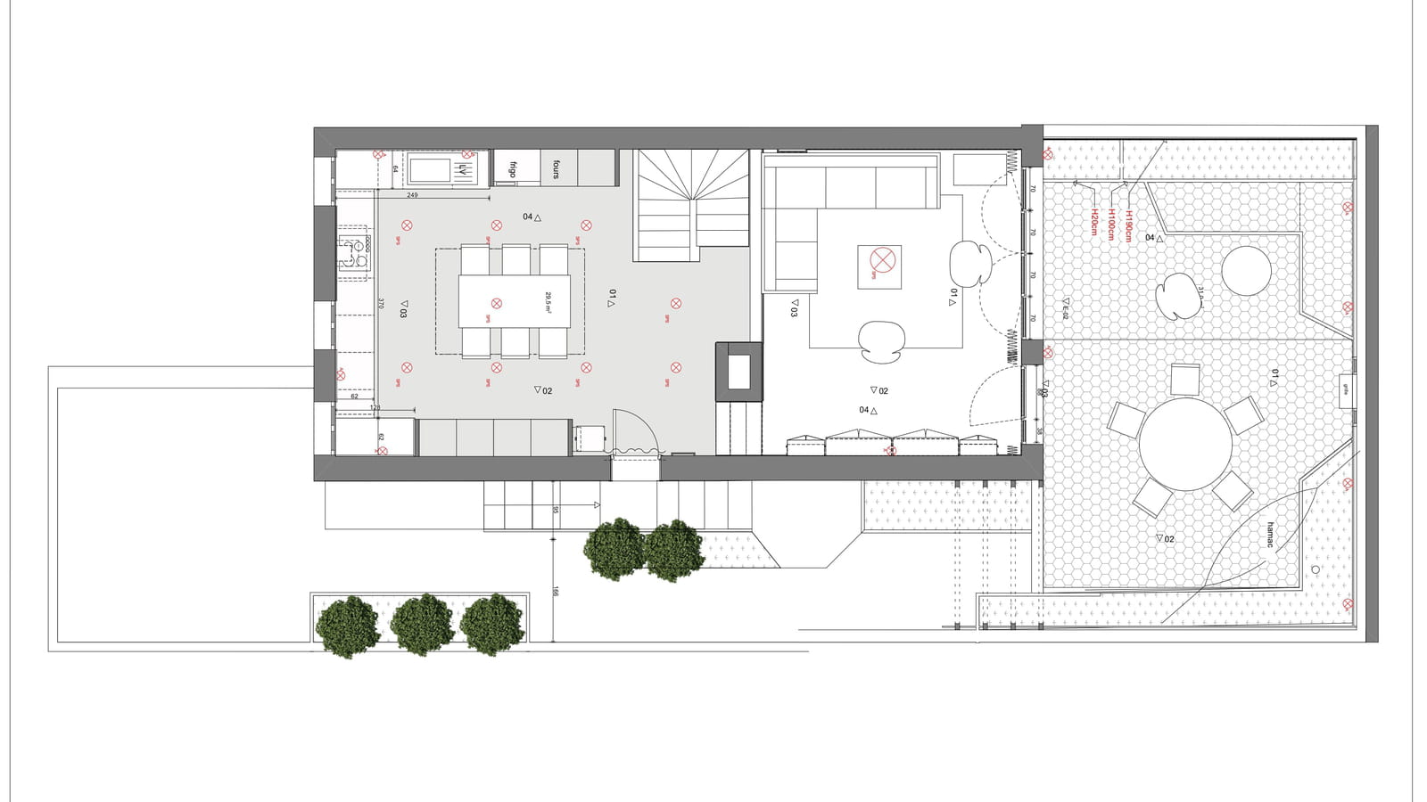 Plan rez-de-chaussée projet