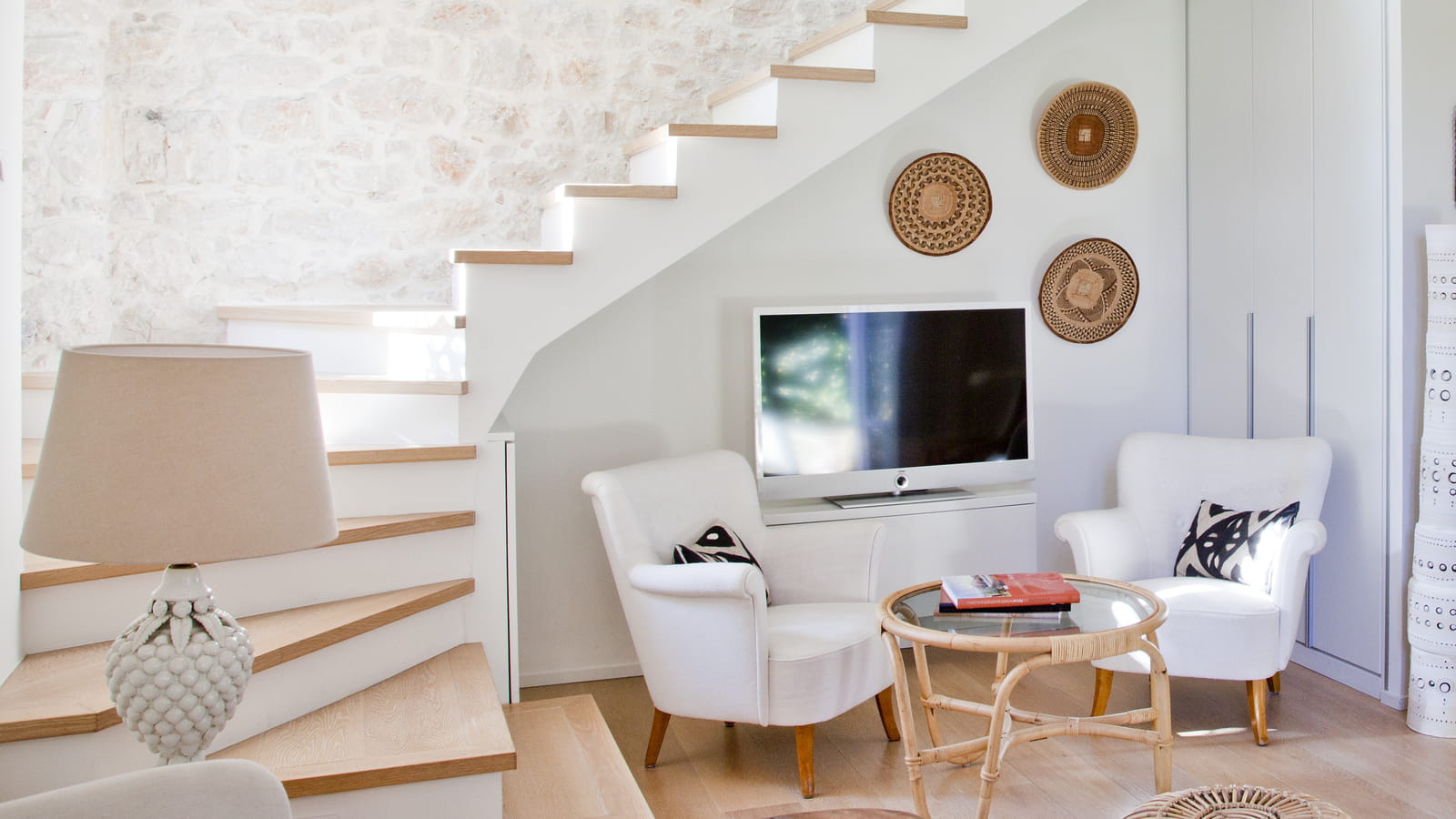Salon blanc cocooning
