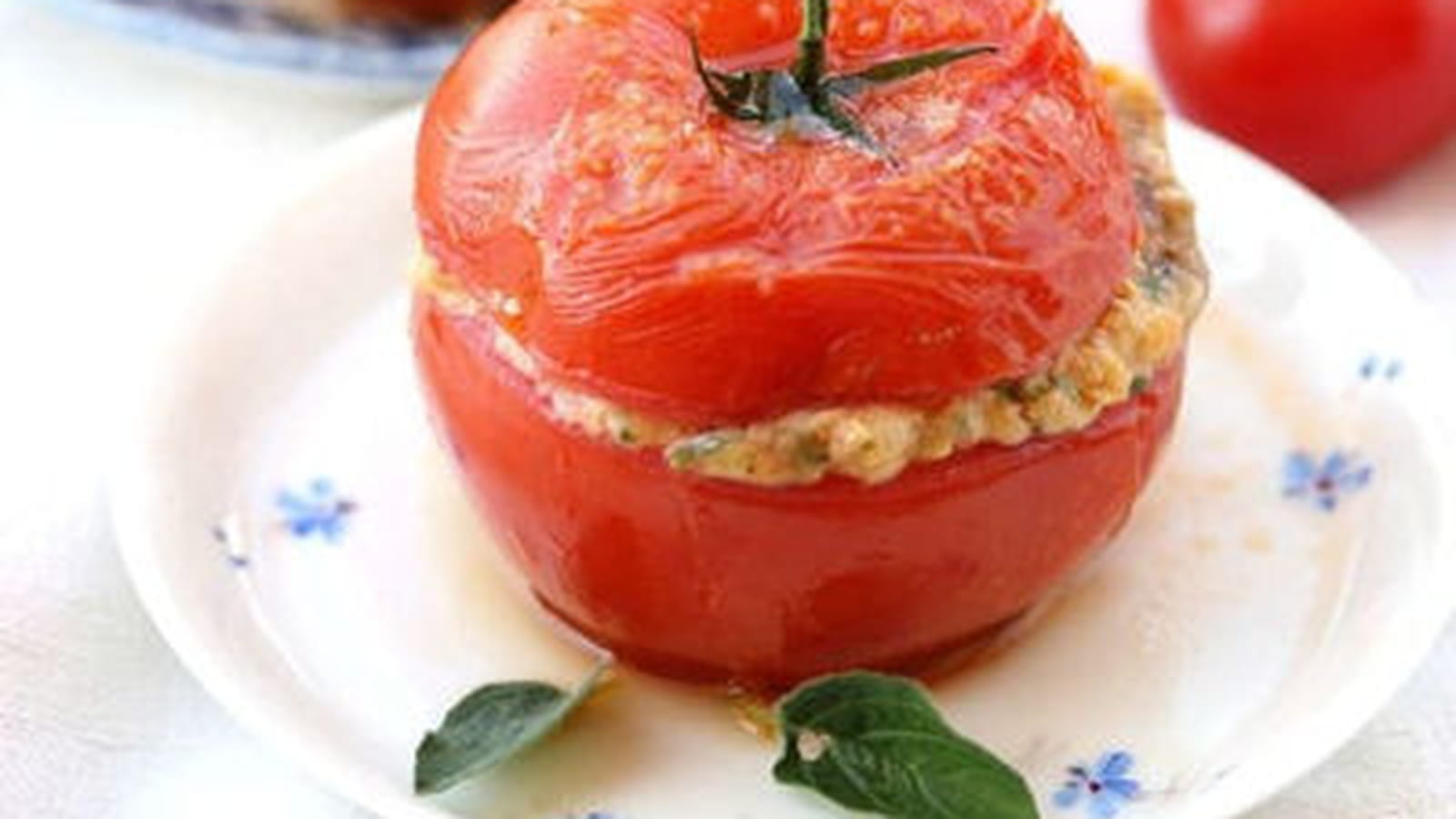 Tomates farcies persillade, mozzarella et jambon blanc
