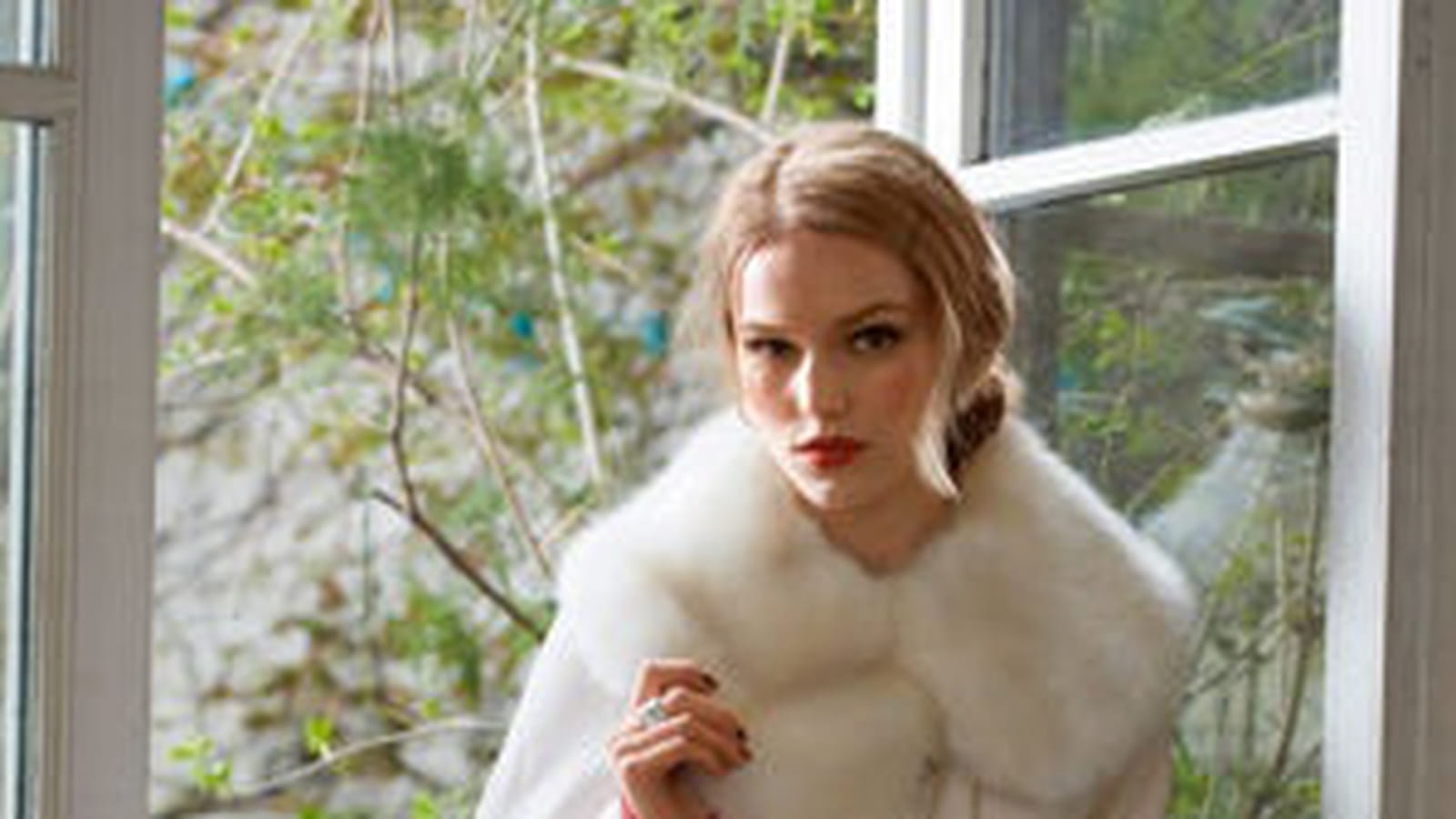 Manteau col fausse fourrure de la Redoute