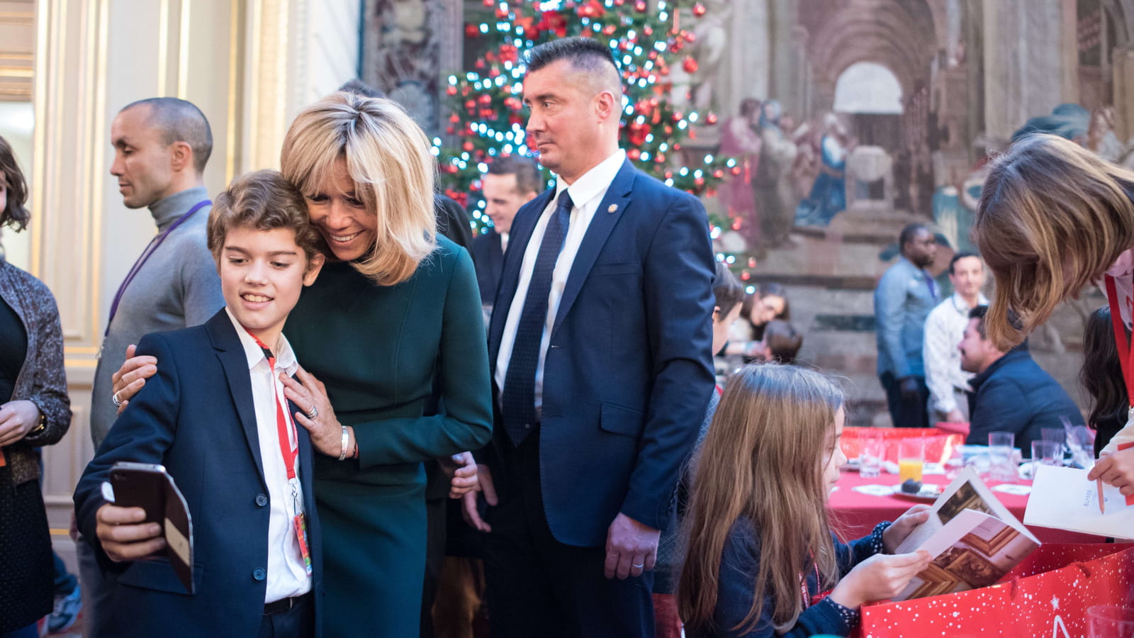 Emmanuel Macron et Brigitte Macron : Noël à l'Élysée