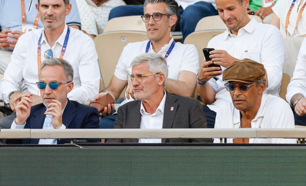 Yannick Noah et le maire de Paris, Emmanuel Gr&eacute;goire, rep&eacute;r&eacute;s &agrave; Roland-Garros