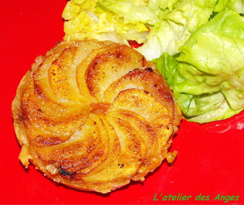 Tartelette tatin de pomme de terre et chèvre