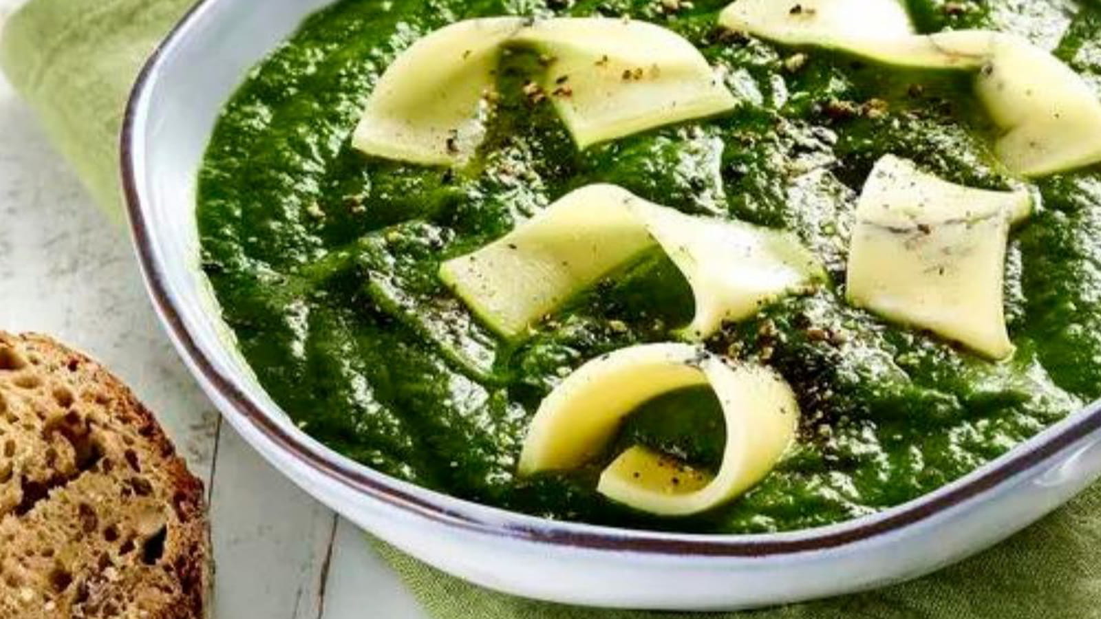 Soupe d'épinards au Morbier