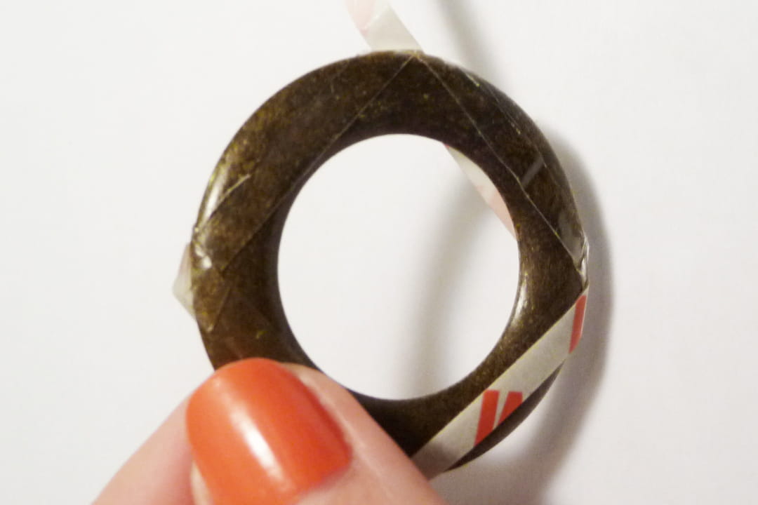 Etape 1bis coller du double face sur tous les côtés