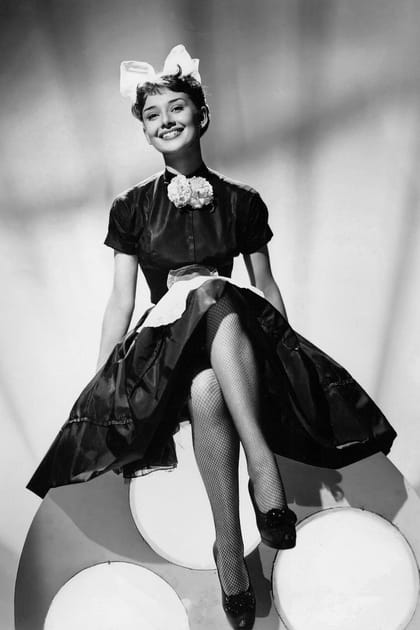 Audrey Hepburn en tenue de soubrette