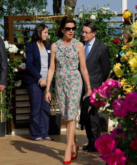 Caroline de Monaco en robe fleurie