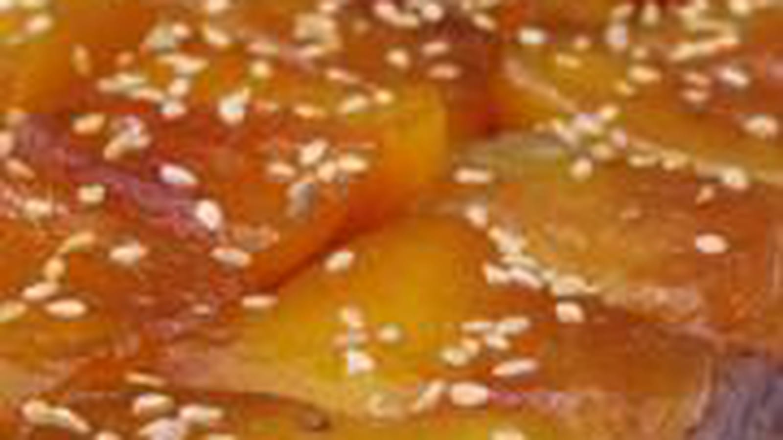 Tatin de potiron au miel et sésame doré