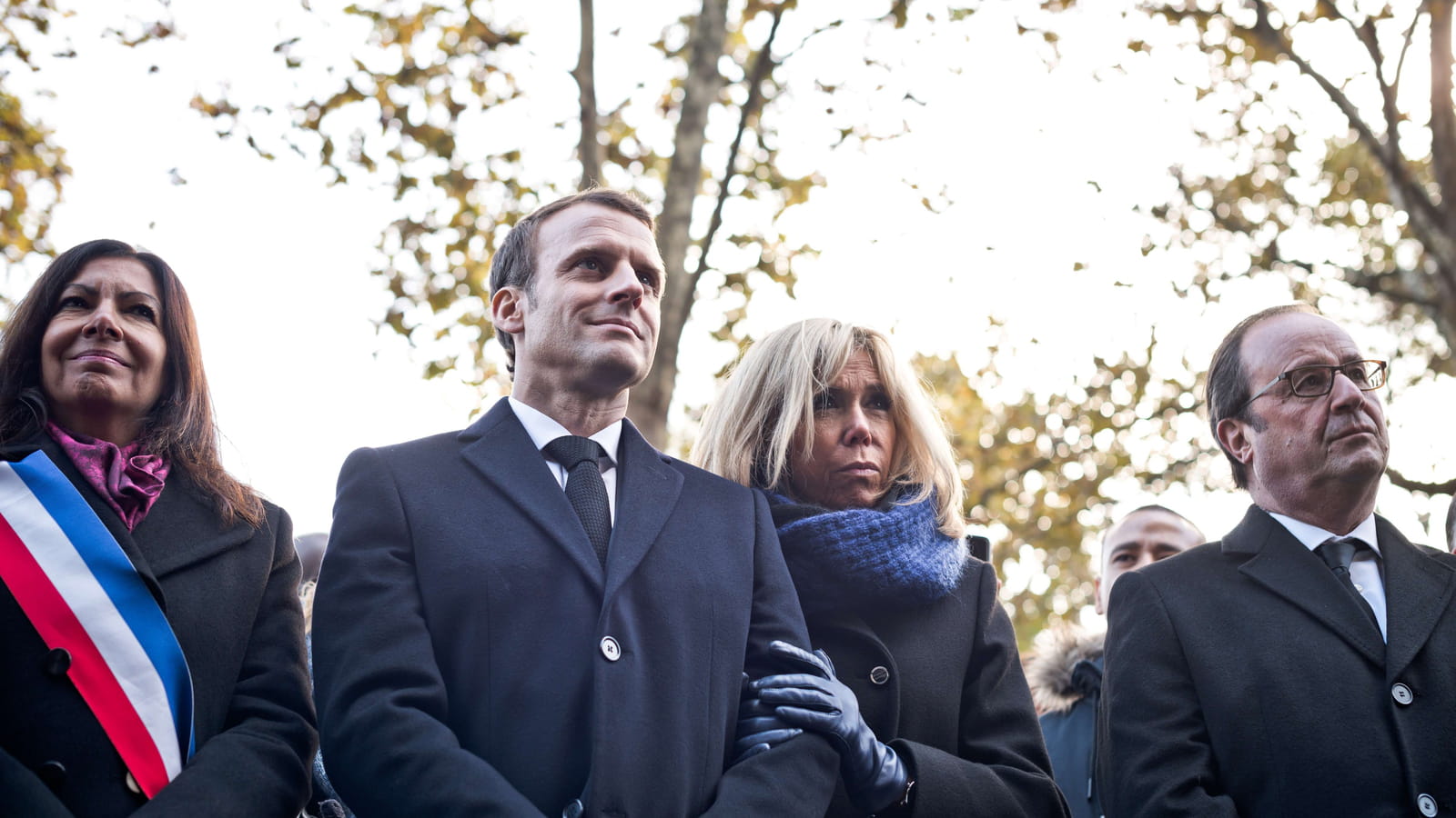 Pendant l'hommage à l'attentat du Bataclan 