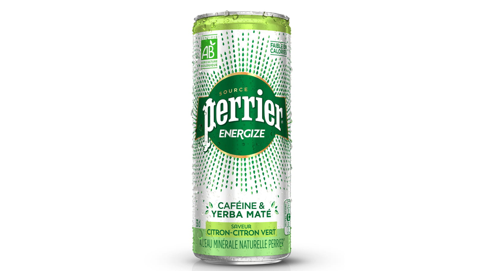 La boisson bio énergisante Perrier Energize au citron vert