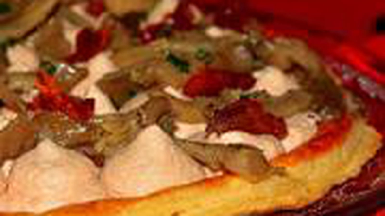 Tarte foie gras pleurotes chips de jambon