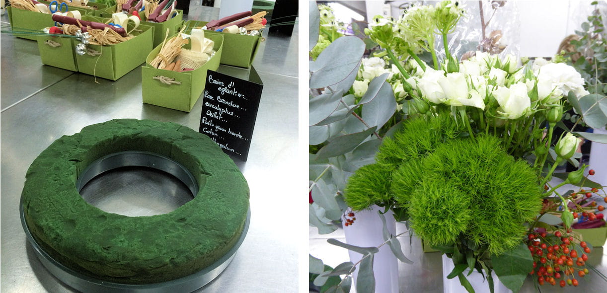 Couronne De Mousse Fleuriste - Forme Cercle En Mousse Verte - Pour Arrangements Floraux Frais Ou Artificiels
