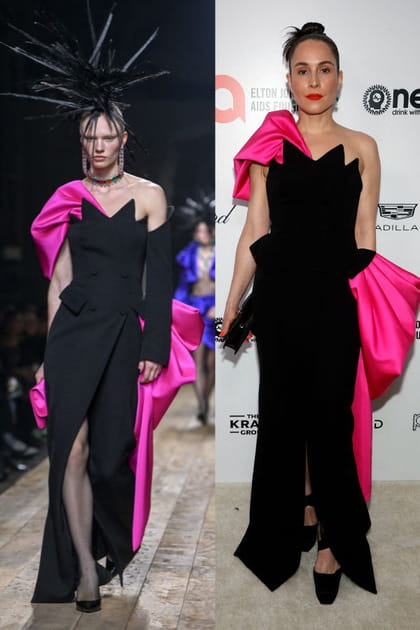 D&eacute;fil&eacute; Moschino automne-hiver 2023-2024&nbsp;vs Noomi Rapace en 2023