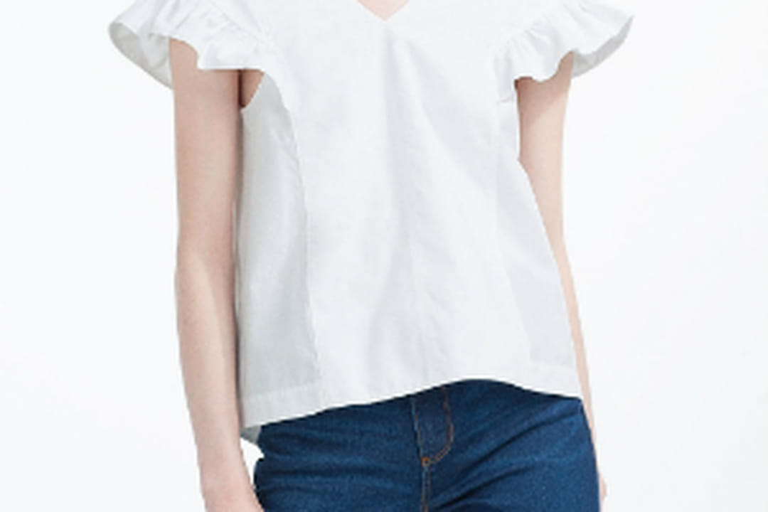 Haut Zara Noir à Volants Et Col Faux - Taille S - Dentelle Semi-transparente - Neuf Sans étiquettes