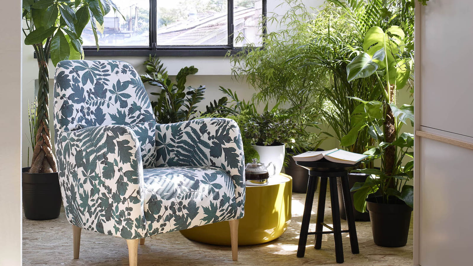 Fauteuil imprimé jungle