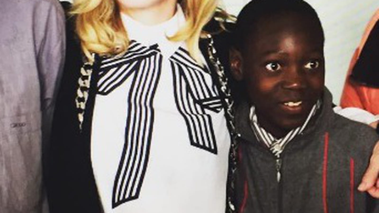 Madonna et son fils, David