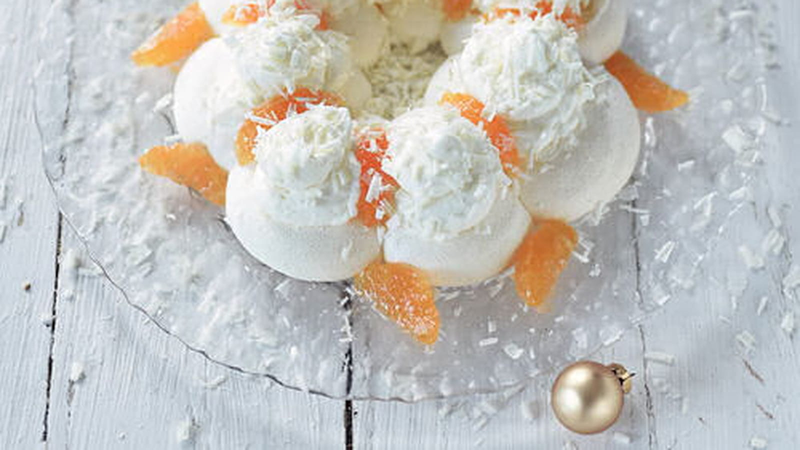 Pavlova de Noël à la clémentine