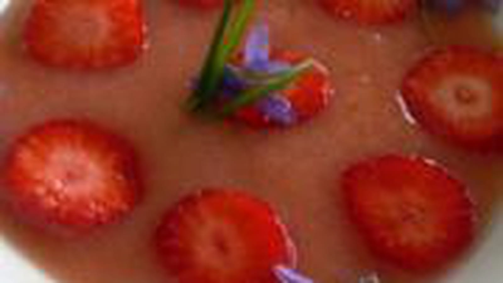 Gazpacho tomates-fraises