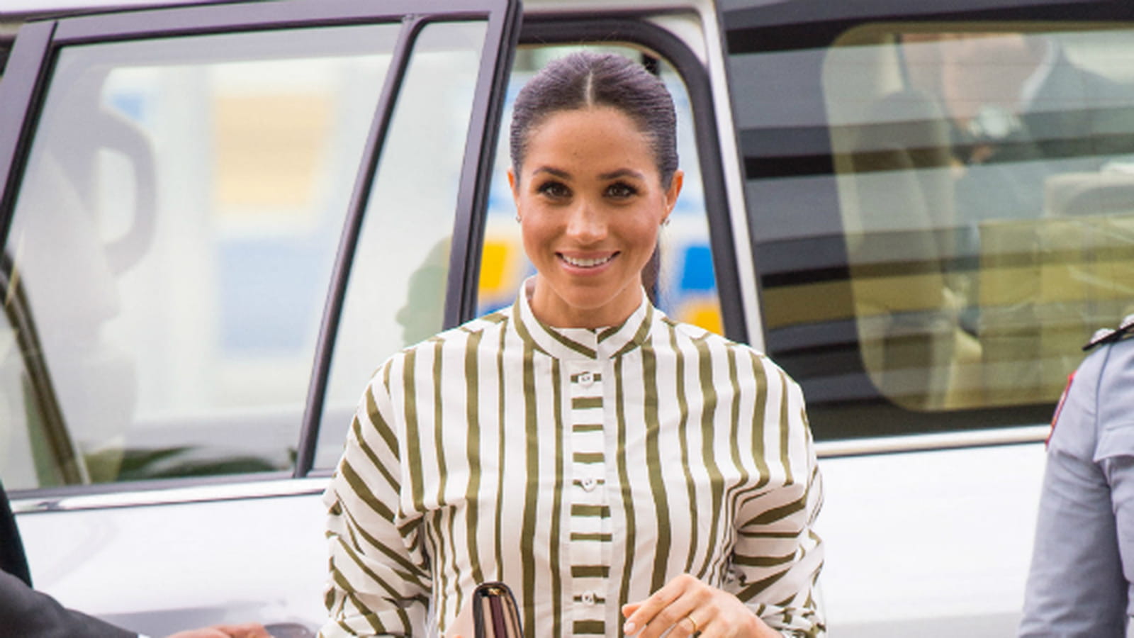 Robe rayée de Meghan 