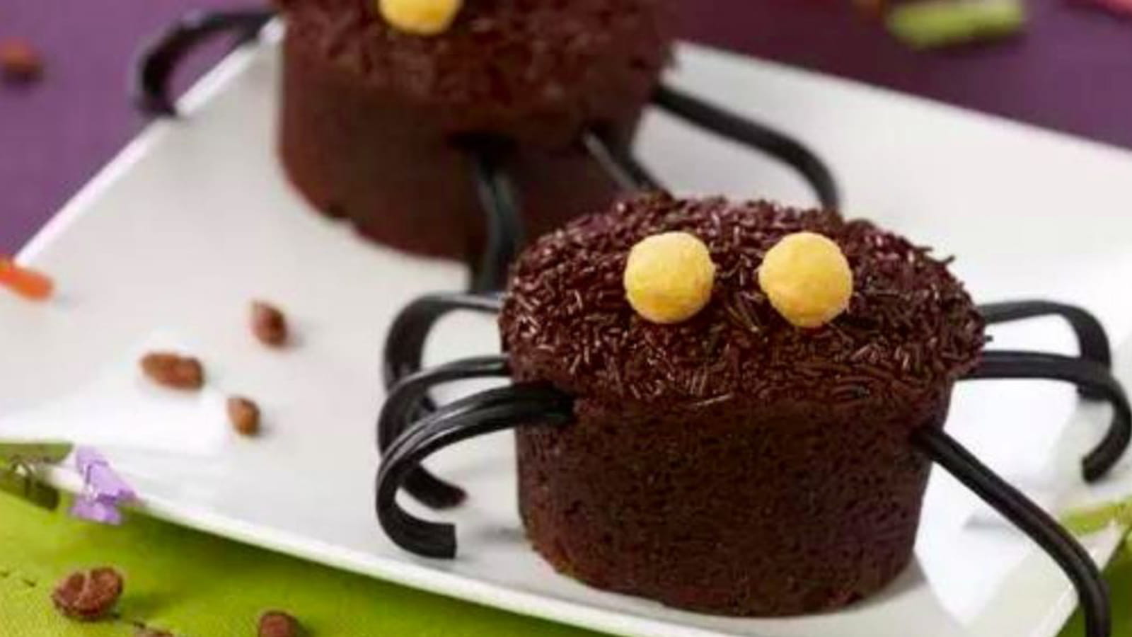 Muffins araignée au chocolat