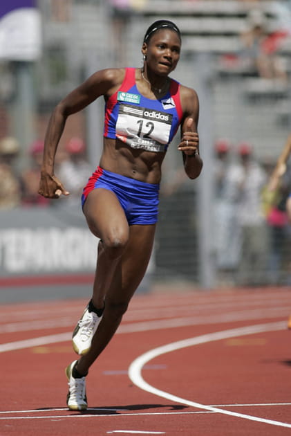 La sprinteuse Muriel Hurtis &agrave; Niort en 2007