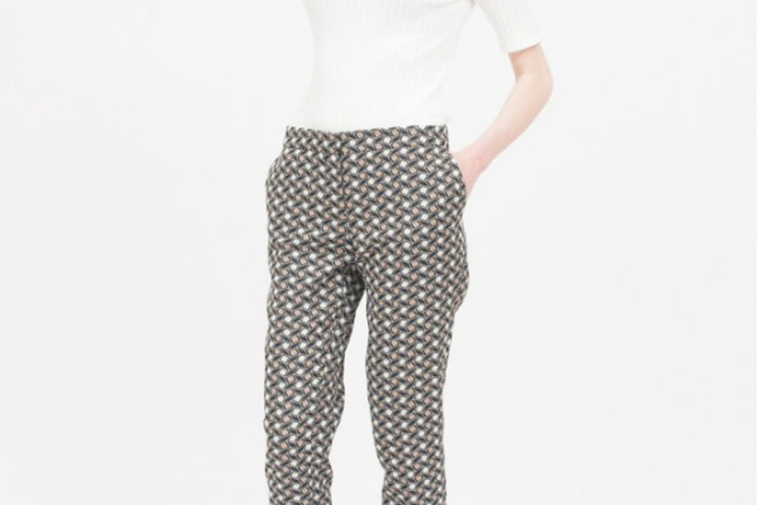 Pantalon Capri Femme Sinequanone Taille 42 - Gris à Rayures, Occasion Très Bon état