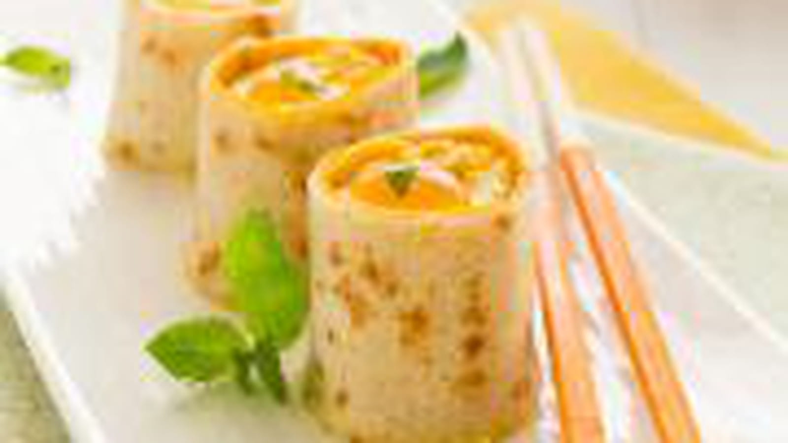 Makis de crêpes à la Confiture Abricots-Pêches