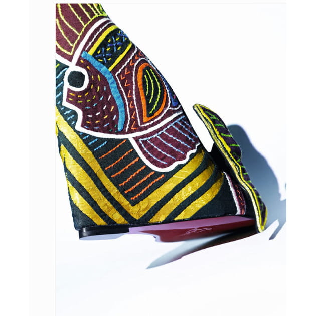 Paire d'escapins compens&eacute;s, Christian Louboutin