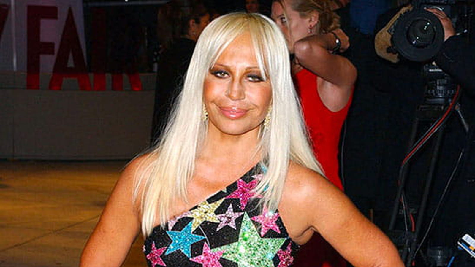 Donatella Versace le 24 mars 2002