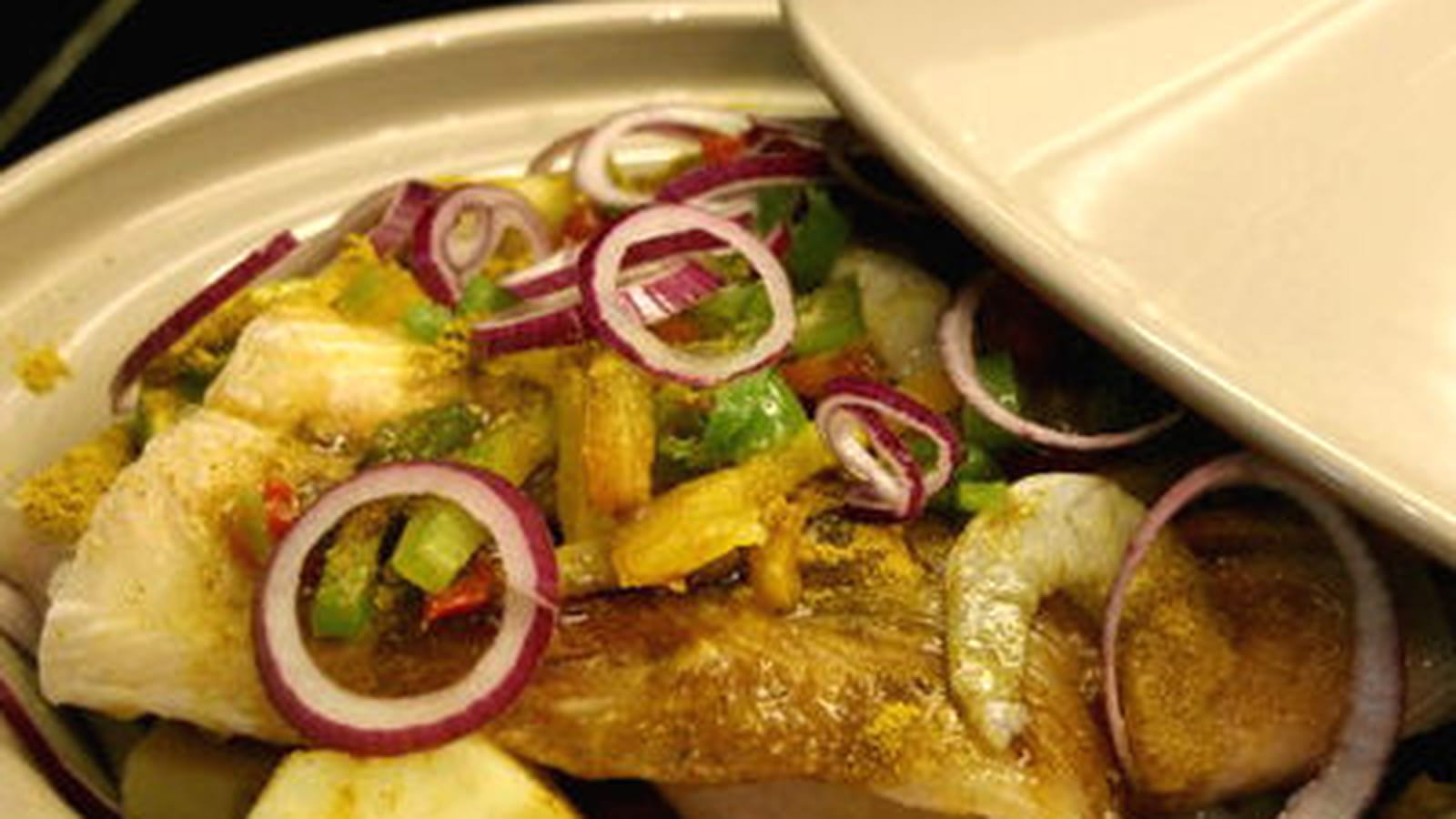 Tajine de poisson aux poivrons