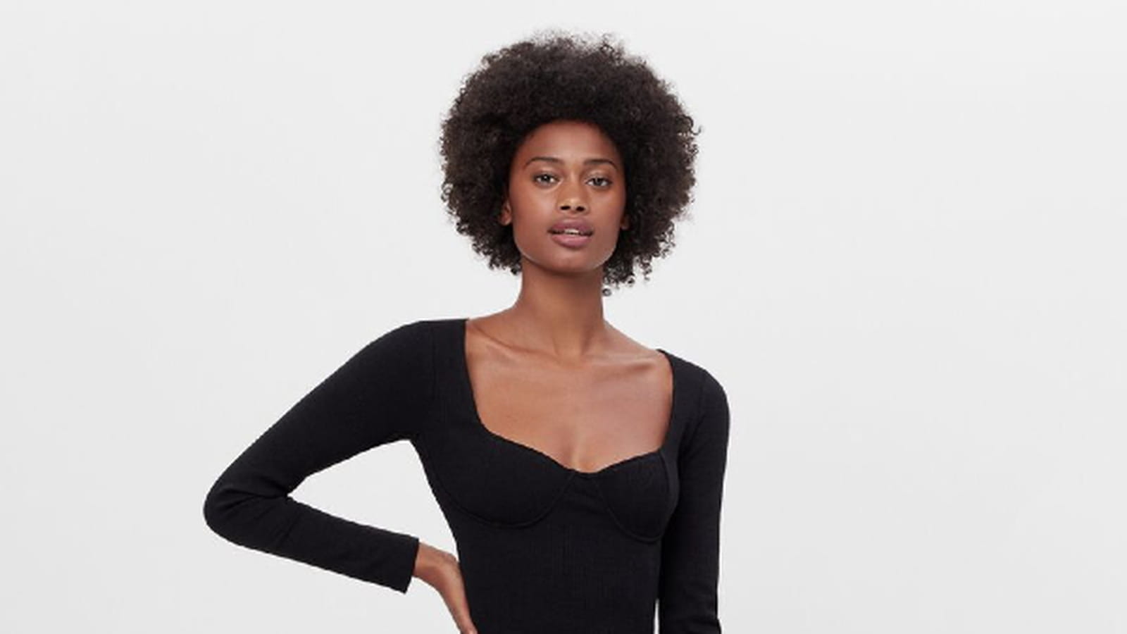 Robe noire Bershka
