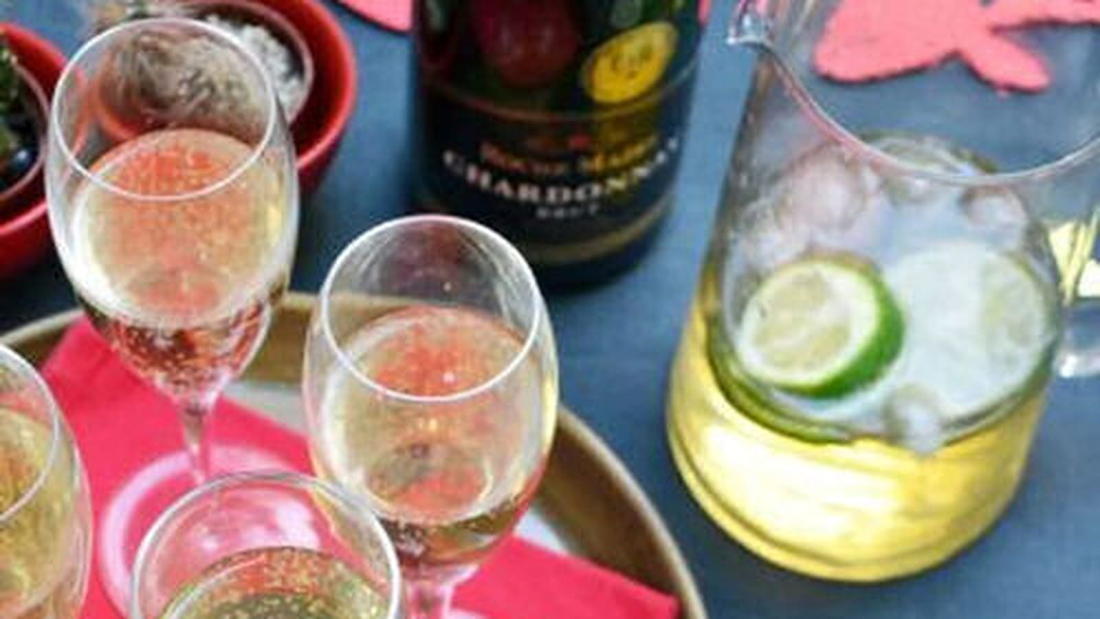 Soupe pétillante au champagne pour les fêtes