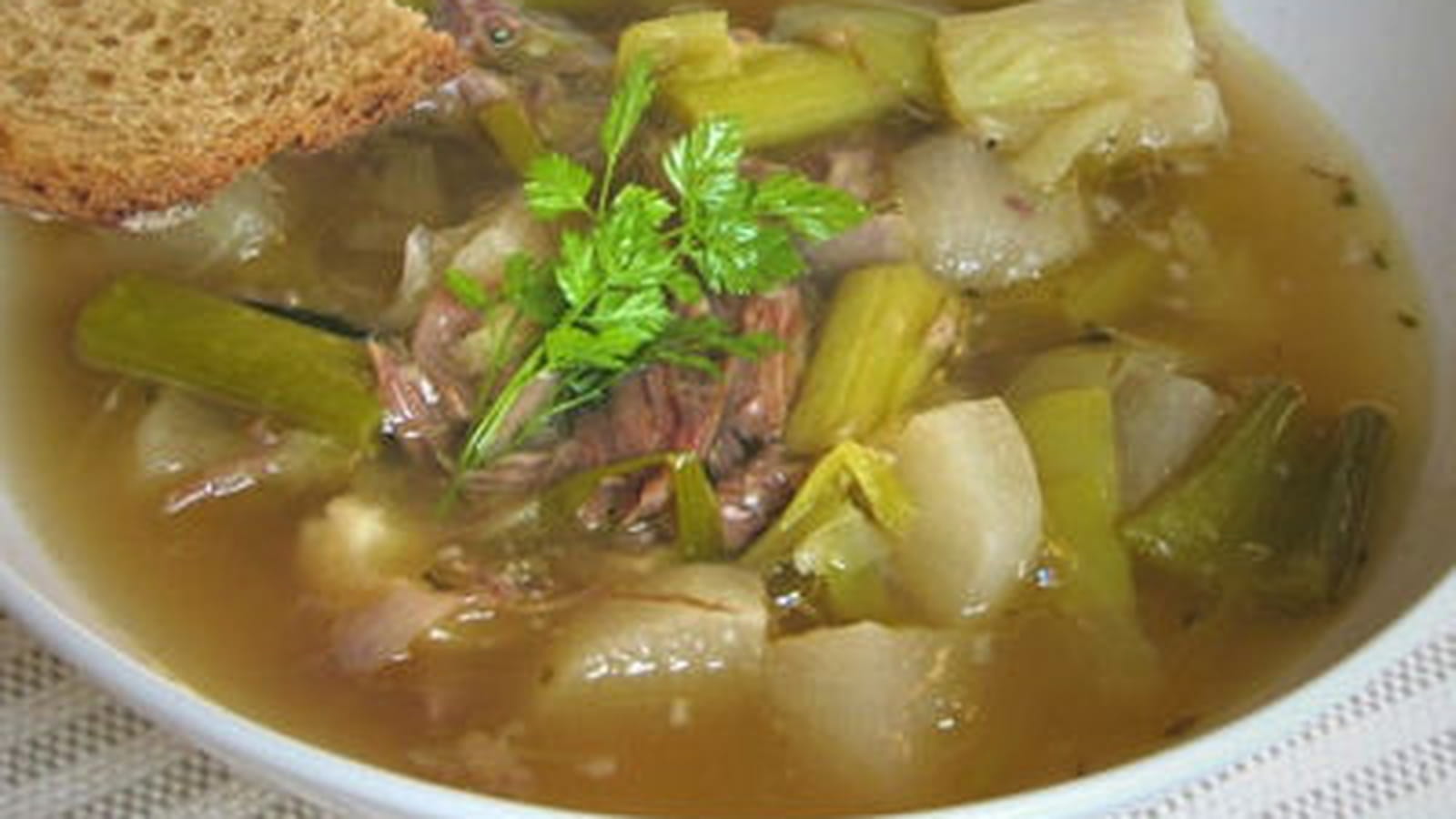 Soupe de confit de canard