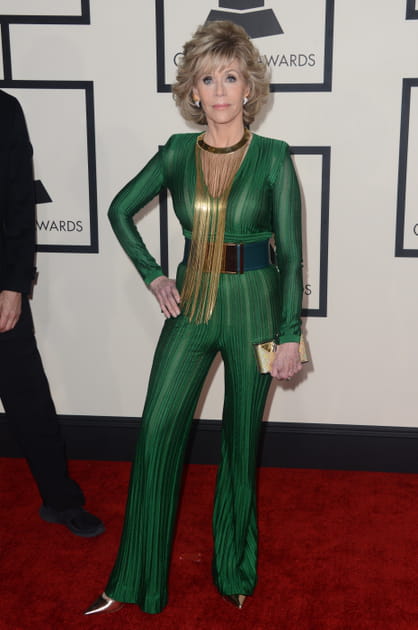 Jane Fonda, sophistiquée en Balmain