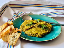 Crème d'aubergine iranienne à la menthe ("kashke bademjan") : Etape 4